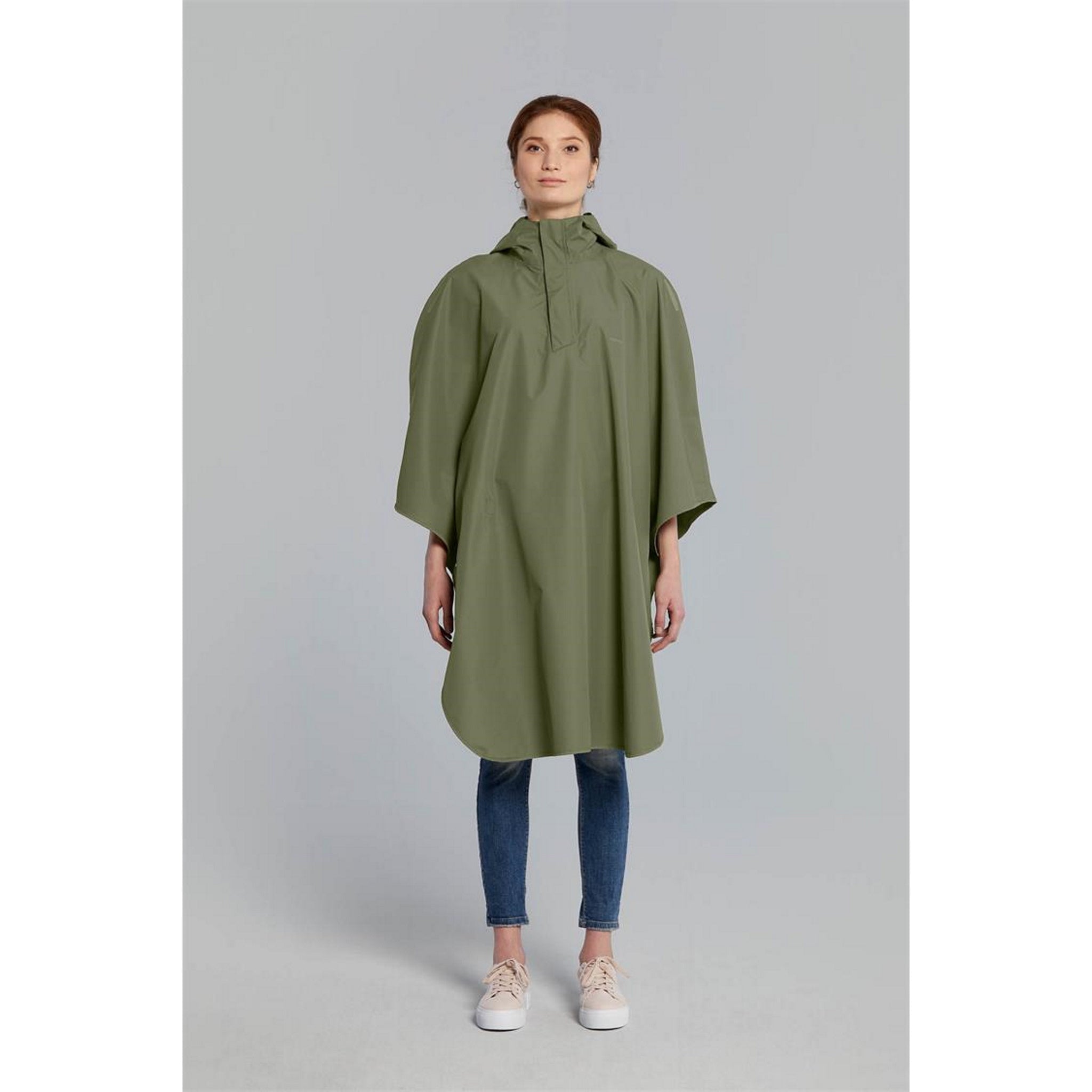 Olive Green Unisex Basil Hoga All - Size Bicycle Rain Poncho