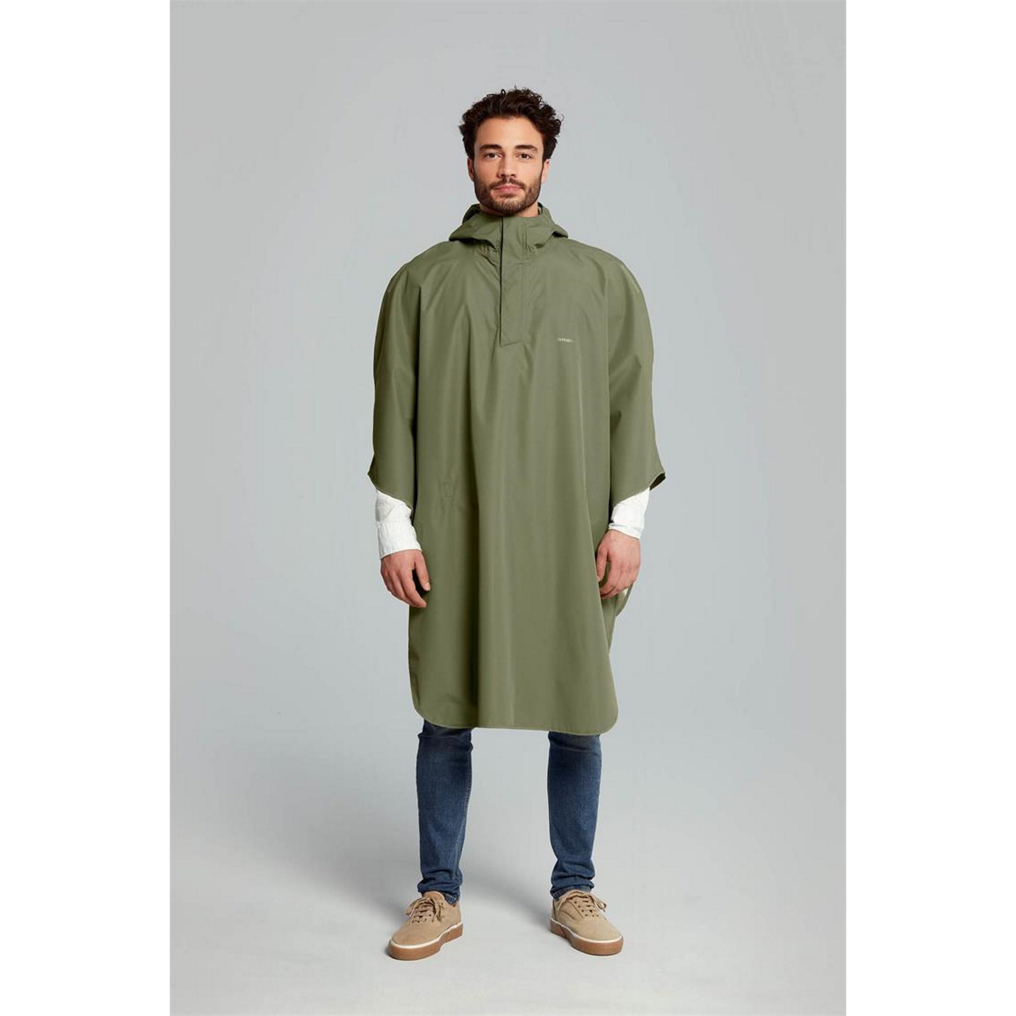 Olive Green Unisex Basil Hoga All - Size Bicycle Rain Poncho