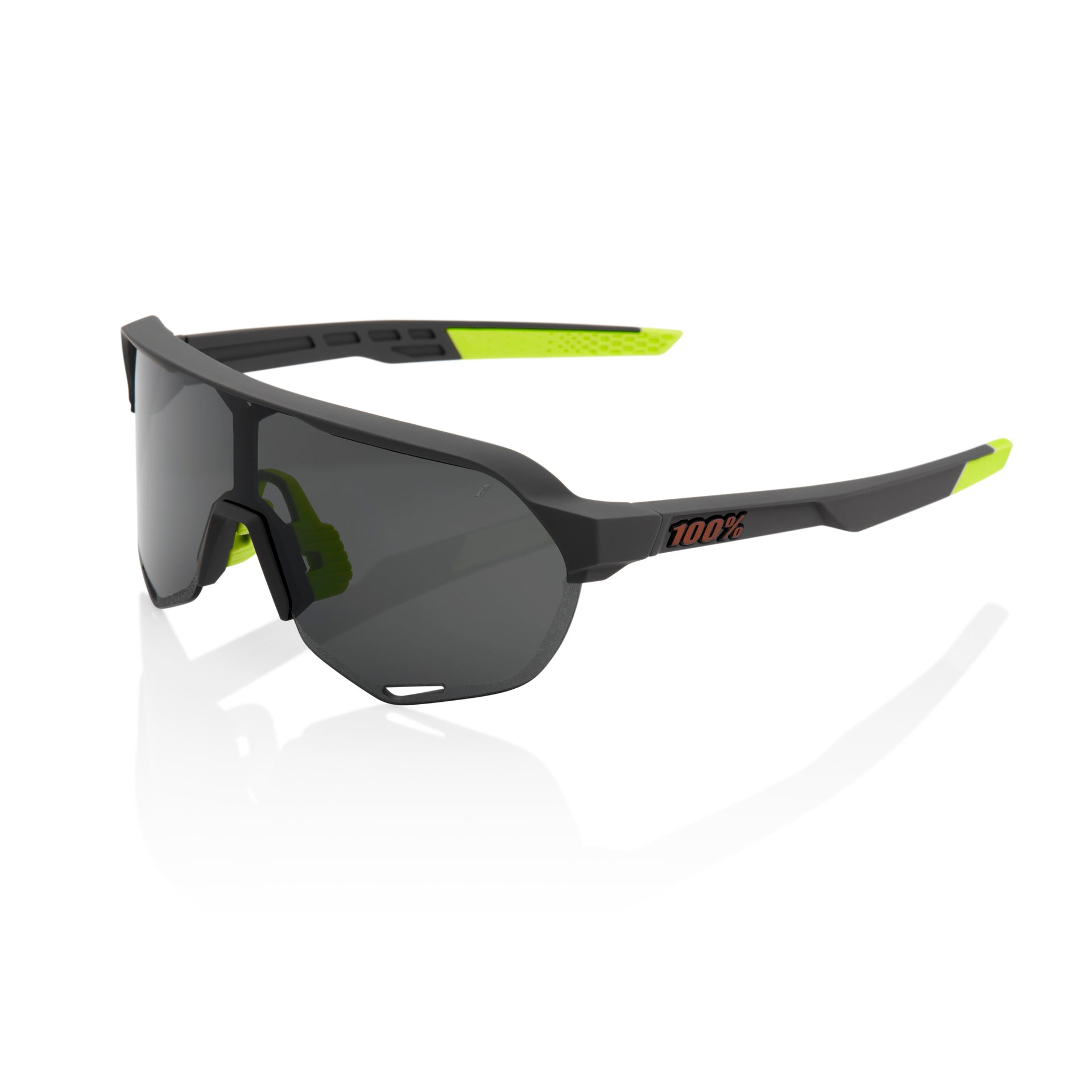 100% S2 Tactical Soft Sunglasses in Cool Grey Color with Smoke-Tinted Lens for Sports and Everyday Use